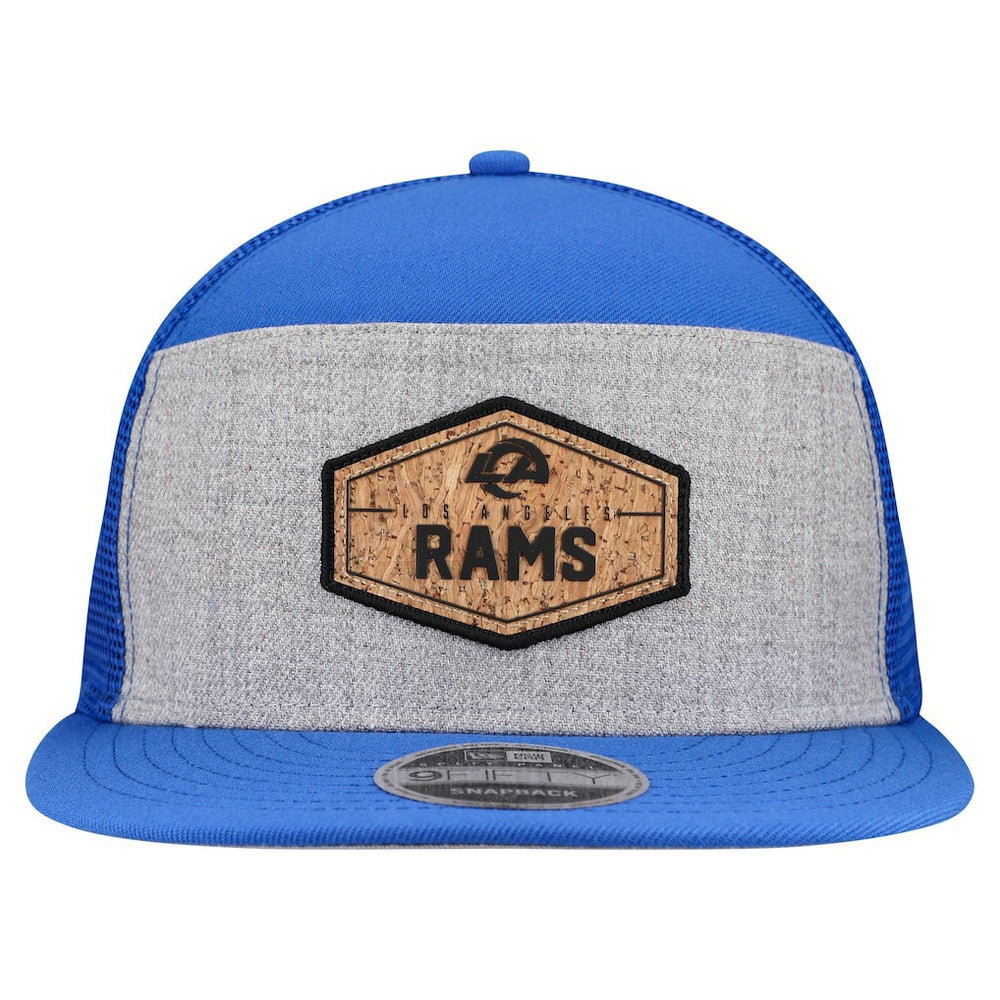Los Angeles Rams New Era Cork Split Panel 9FIFTY Trucker Snapback Hat