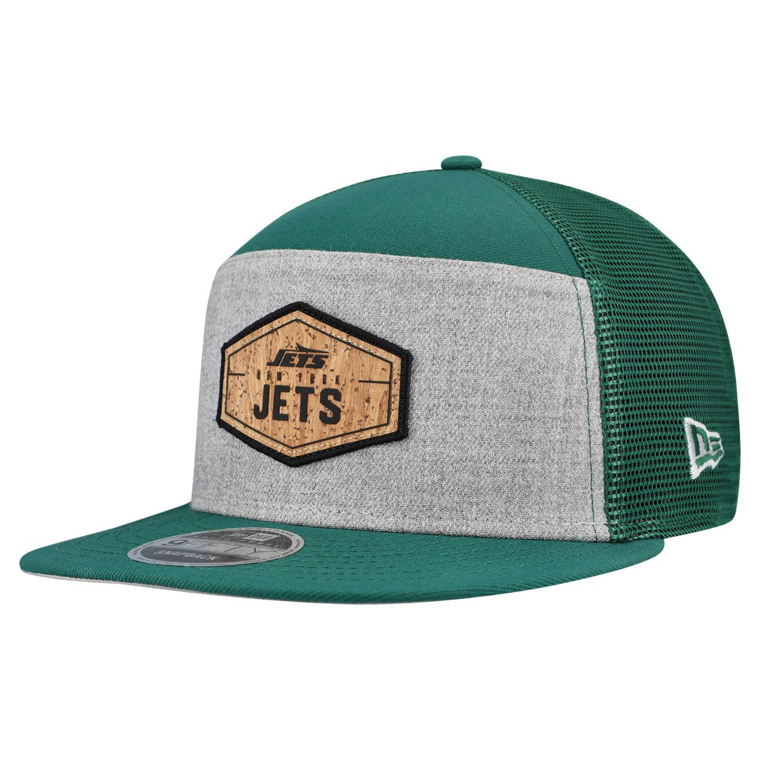 New York Jets New Era Cork Split Panel 9FIFTY Trucker Snapback Hat
