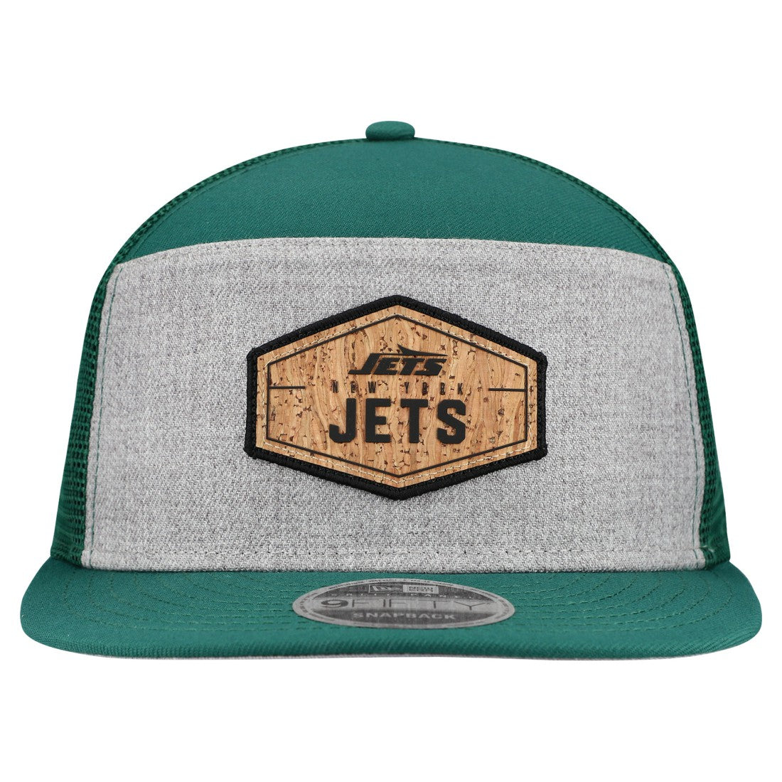 New York Jets New Era Cork Split Panel 9FIFTY Trucker Snapback Hat
