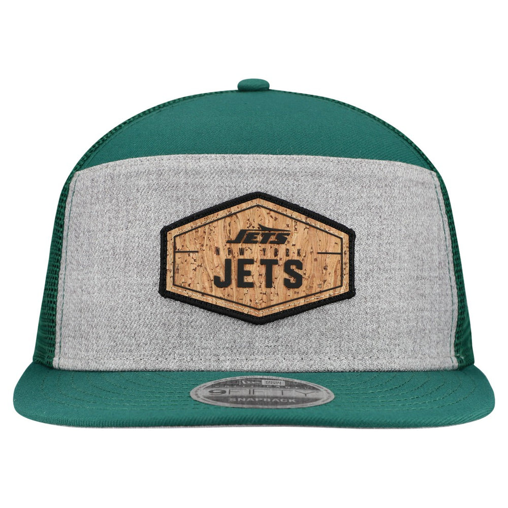 New York Jets New Era Cork Split Panel 9FIFTY Trucker Snapback Hat