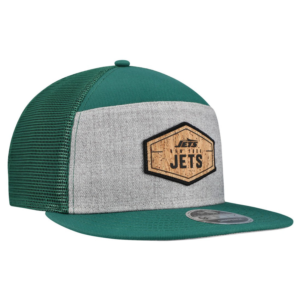 New York Jets New Era Cork Split Panel 9FIFTY Trucker Snapback Hat