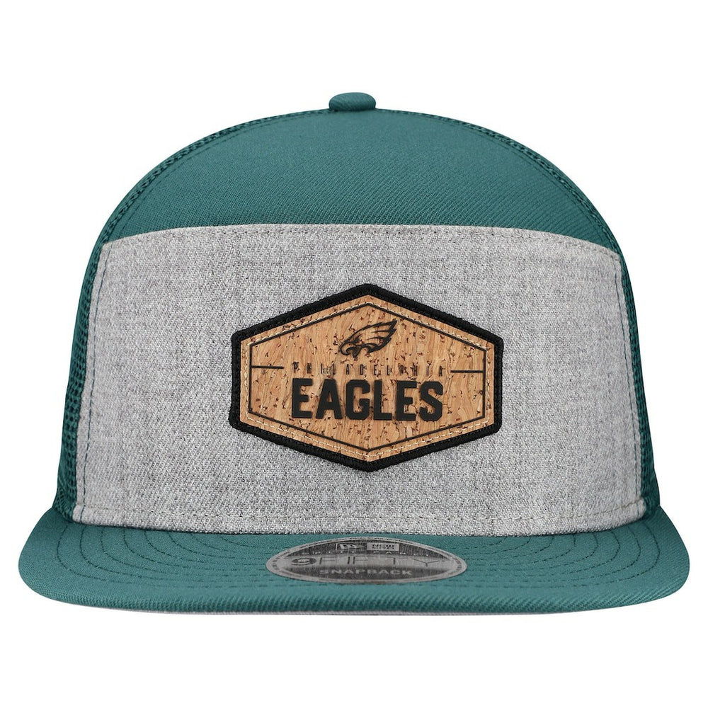 Philadelphia Eagles New Era Cork Split Panel 9FIFTY Trucker Snapback Hat