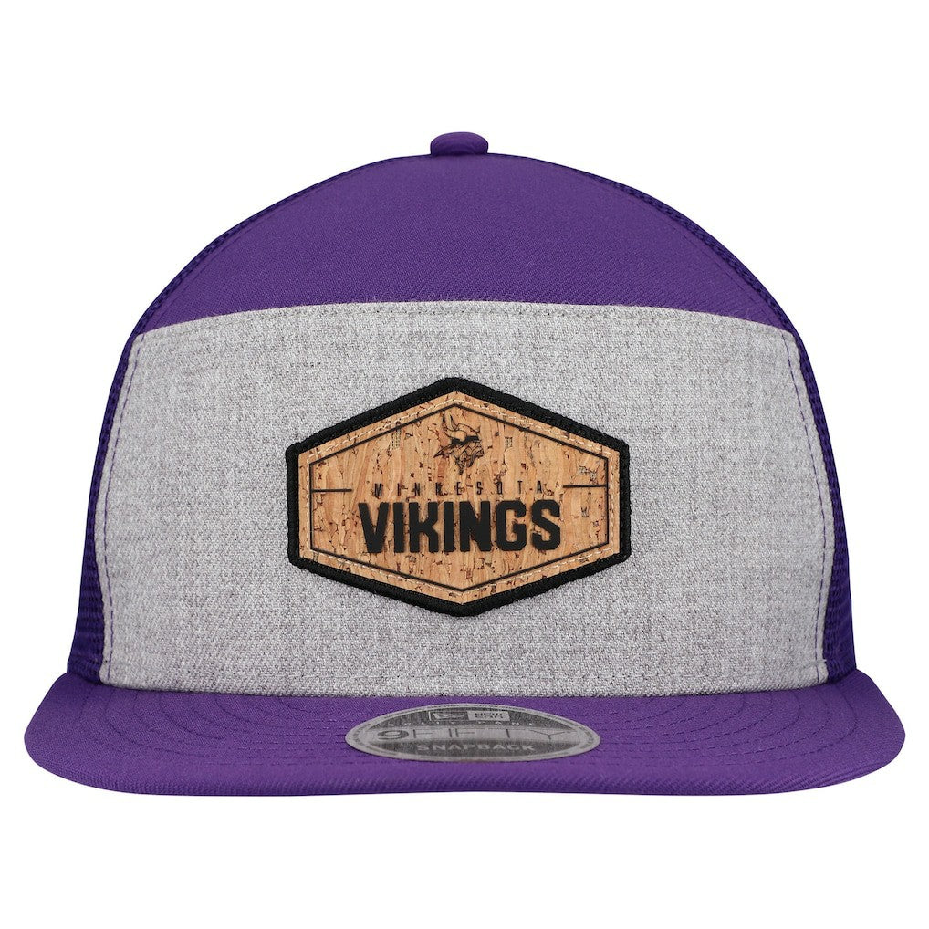 Minnesota Vikings New Era Cork Split Panel 9FIFTY Trucker Snapback Hat