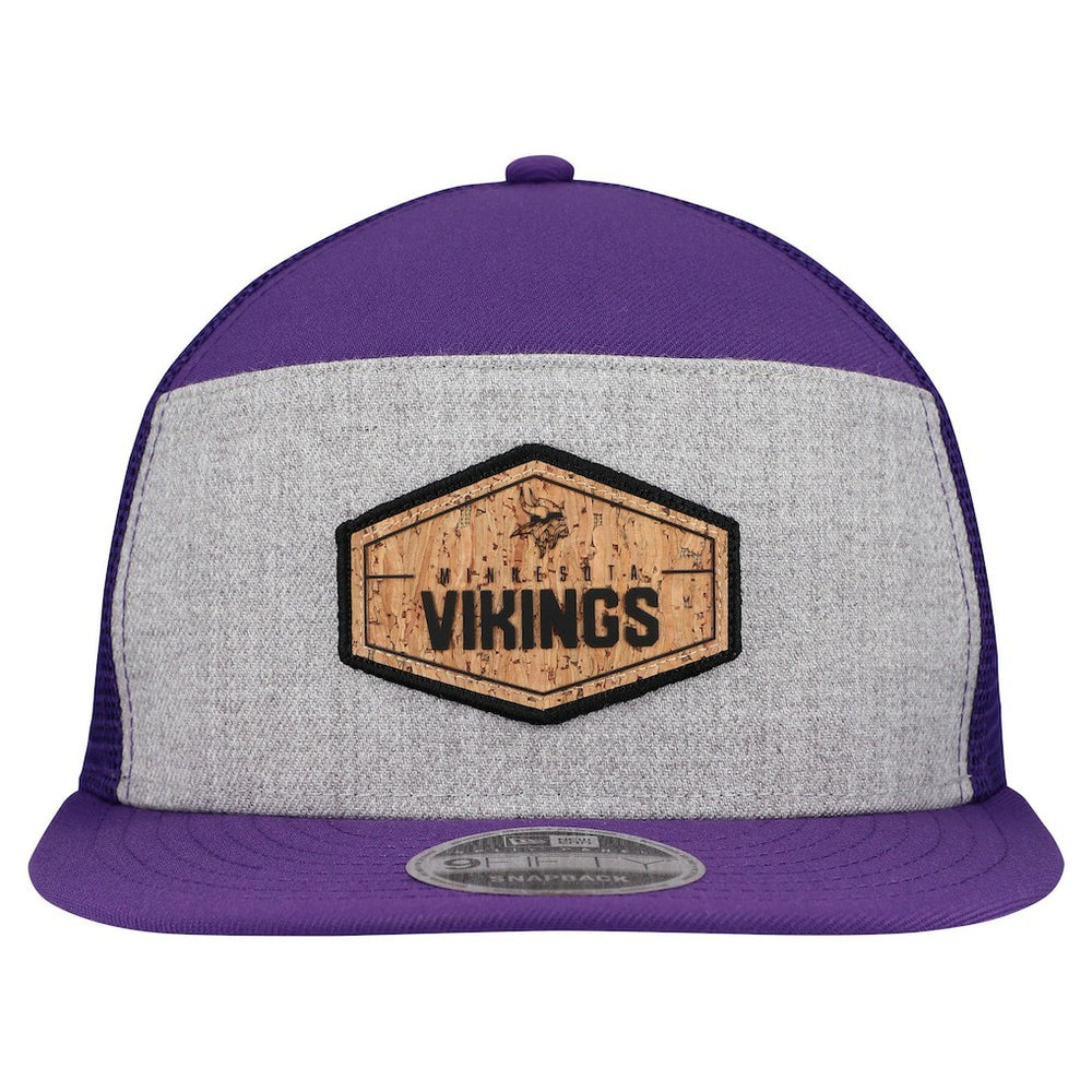 Minnesota Vikings New Era Cork Split Panel 9FIFTY Trucker Snapback Hat