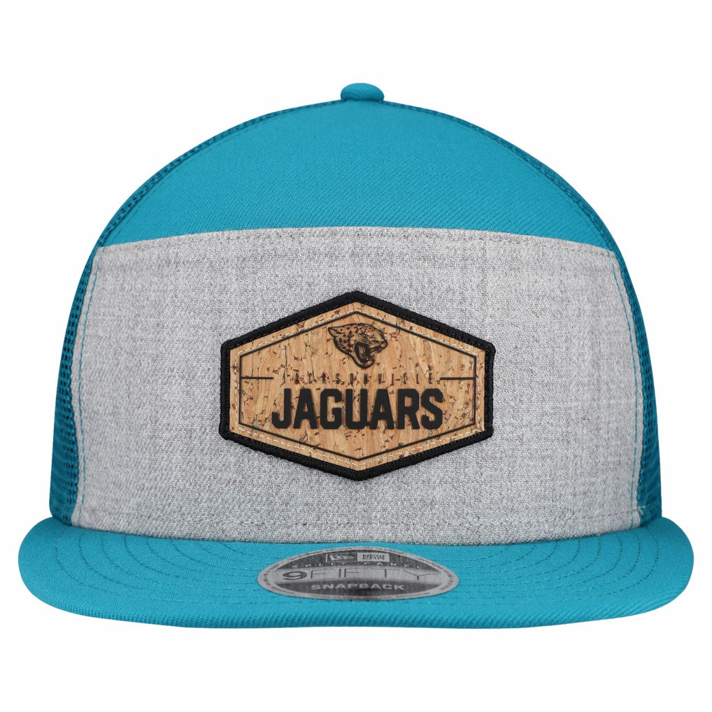 Jacksonville Jaguars New Era Cork Split Panel 9FIFTY Trucker Snapback Hat