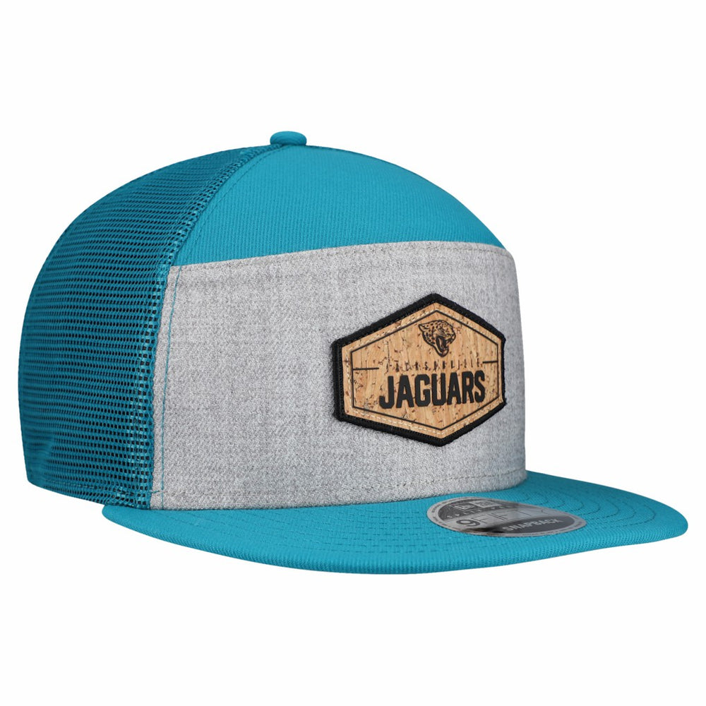Jacksonville Jaguars New Era Cork Split Panel 9FIFTY Trucker Snapback Hat