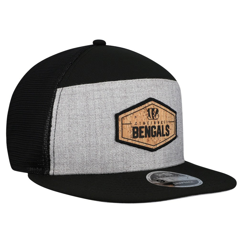 Cincinnati Bengals New Era Cork Split Panel 9FIFTY Trucker Snapback Hat