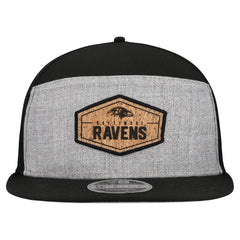 Baltimore Ravens New Era Cork Split Panel 9FIFTY Trucker Snapback Hat