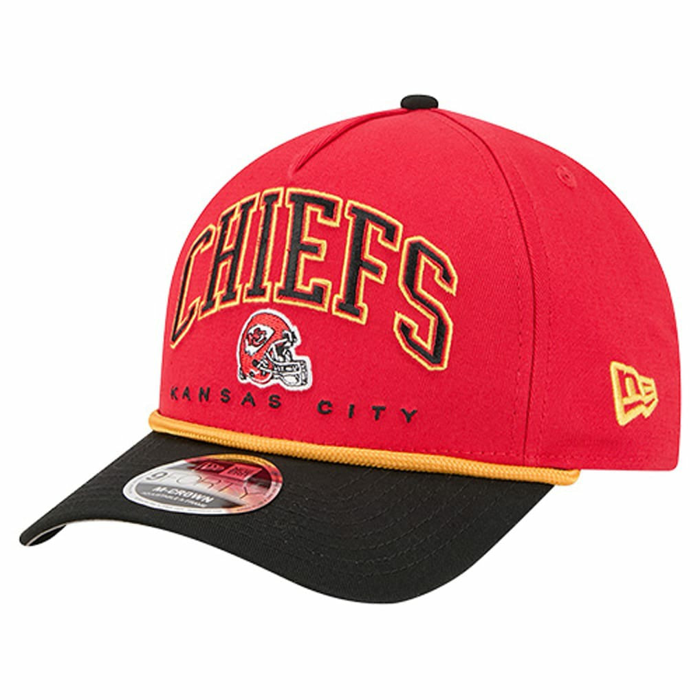 Kansas City Chiefs New Era Arch COOLERA 9FORTY A-Frame M-Crown Adjustable Hat