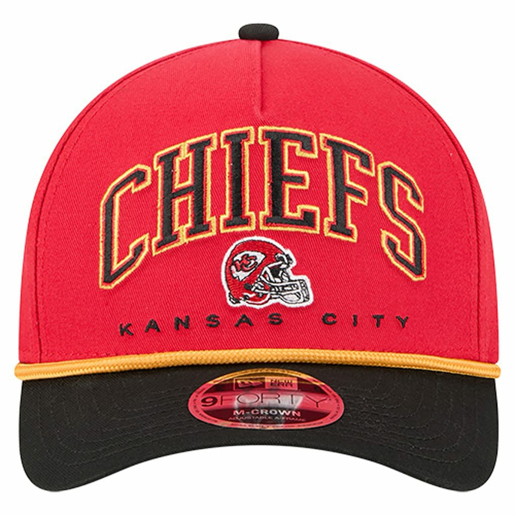 Kansas City Chiefs New Era Arch COOLERA 9FORTY A-Frame M-Crown Adjustable Hat