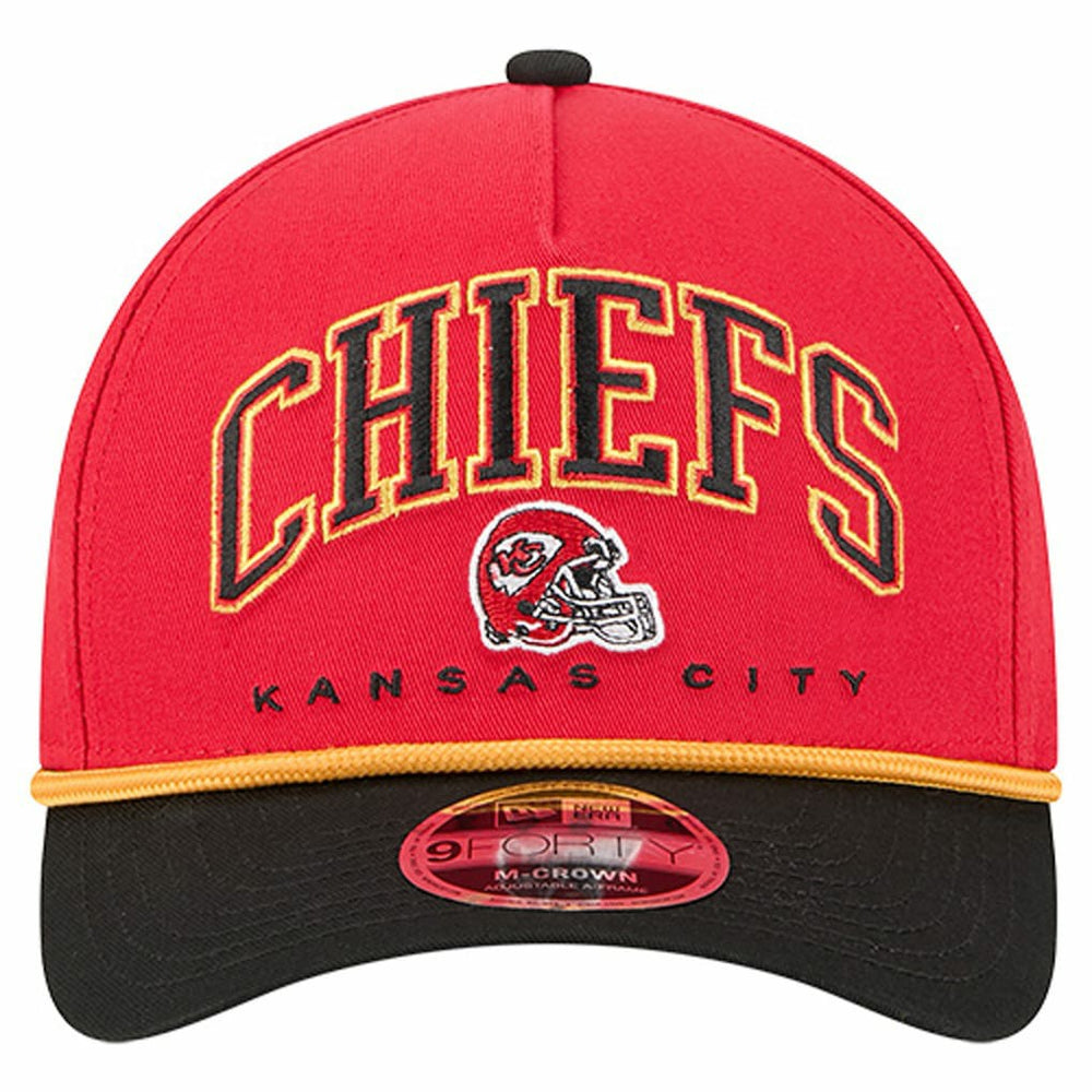 Kansas City Chiefs New Era Arch COOLERA 9FORTY A-Frame M-Crown Adjustable Hat