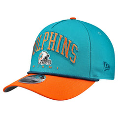 Miami Dolphins New Era Arch COOLERA 9FORTY A-Frame M-Crown Adjustable Hat