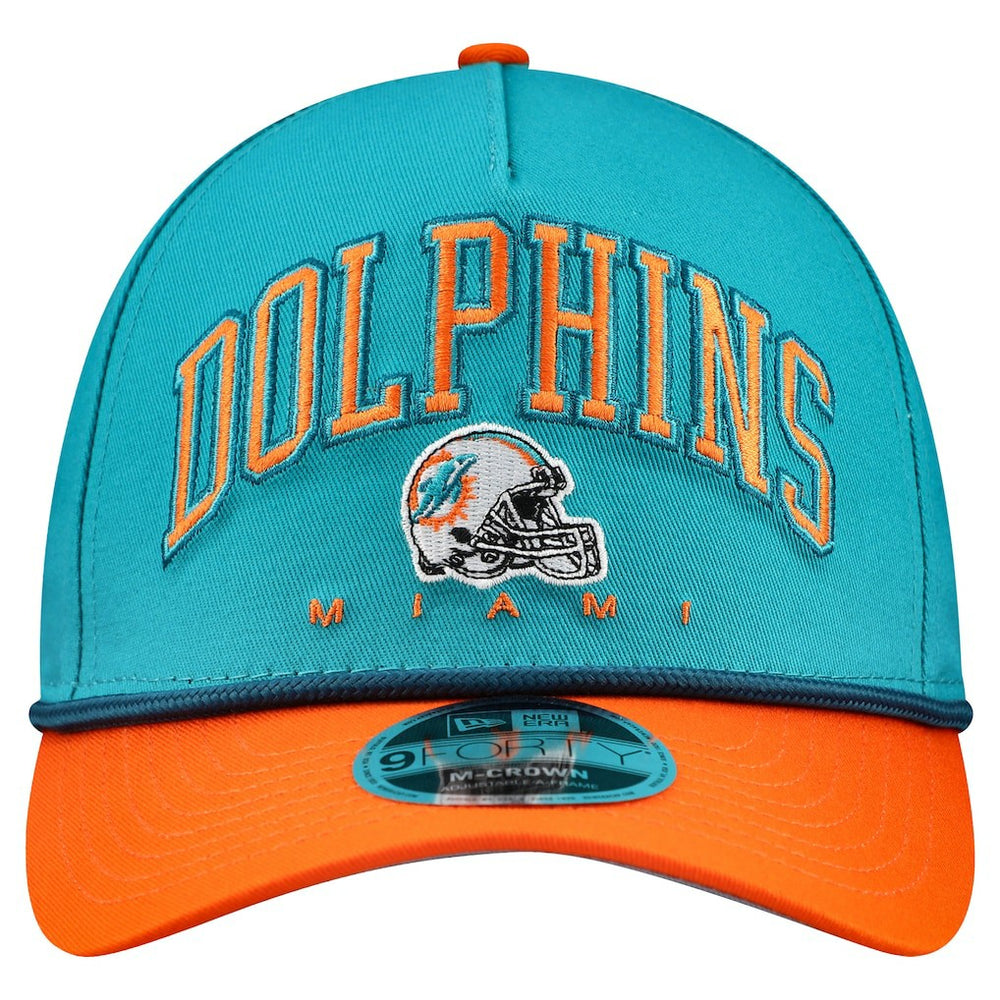 Miami Dolphins New Era Arch COOLERA 9FORTY A-Frame M-Crown Adjustable Hat
