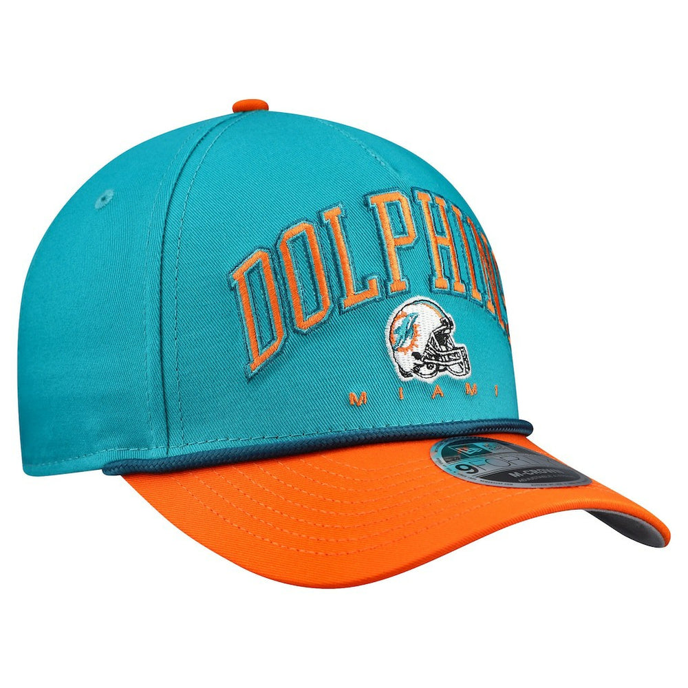Miami Dolphins New Era Arch COOLERA 9FORTY A-Frame M-Crown Adjustable Hat