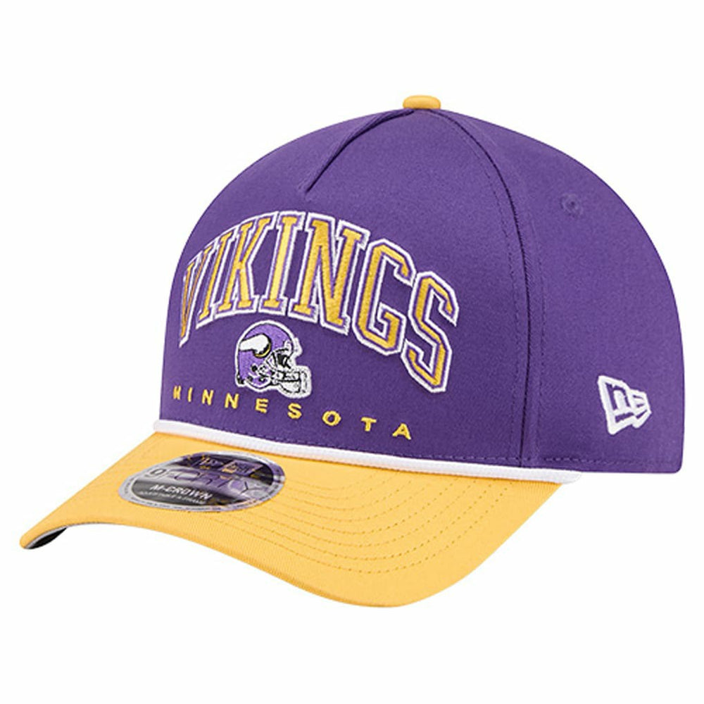 Minnesota Vikings New Era Arch COOLERA 9FORTY A-Frame M-Crown Adjustable Hat