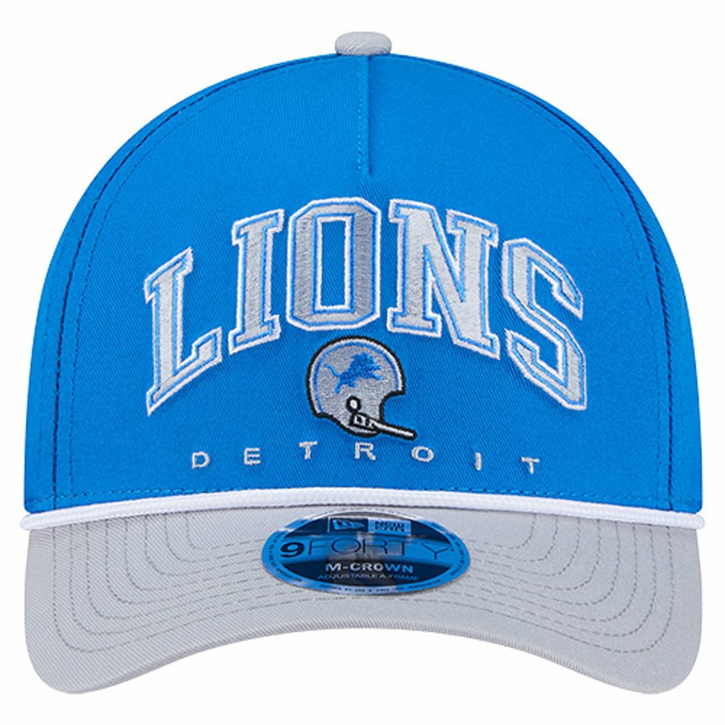 Detroit Lions New Era Throwback Arch COOLERA 9FORTY A-Frame M-Crown Adjustable Hat