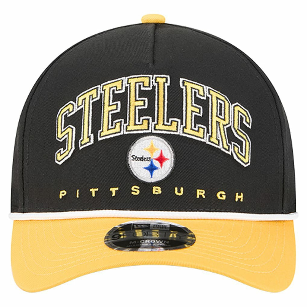 Pittsburgh Steelers New Era Arch COOLERA 9FORTY A-Frame M-Crown Adjustable Hat
