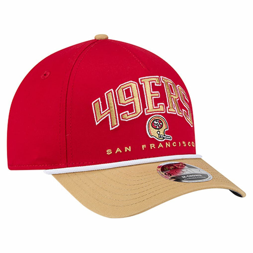 San Francisco 49ers New Era Throwback Arch COOLERA 9FORTY A-Frame M-Crown Adjustable Hat