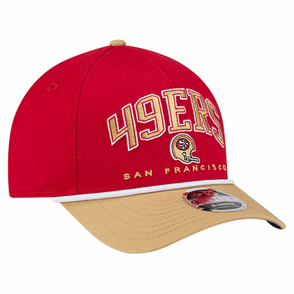 San Francisco 49ers New Era Throwback Arch COOLERA 9FORTY A-Frame M-Crown Adjustable Hat