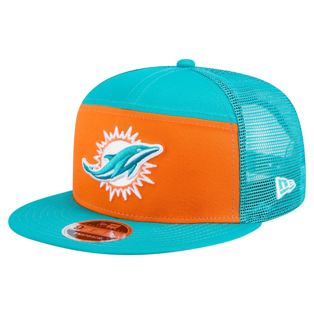 Miami Dolphins New Era Outdoor Split Panel 9FIFTY Snapback Hat