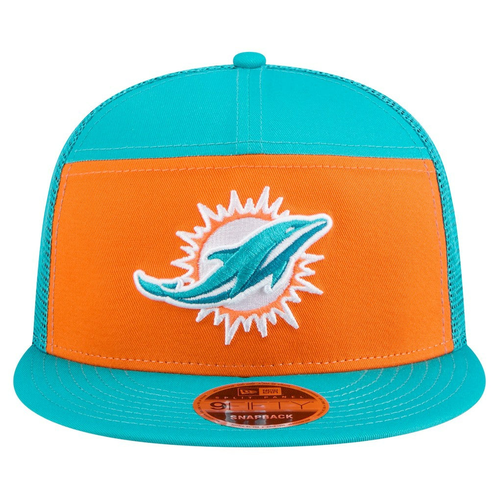 Miami Dolphins New Era Outdoor Split Panel 9FIFTY Snapback Hat
