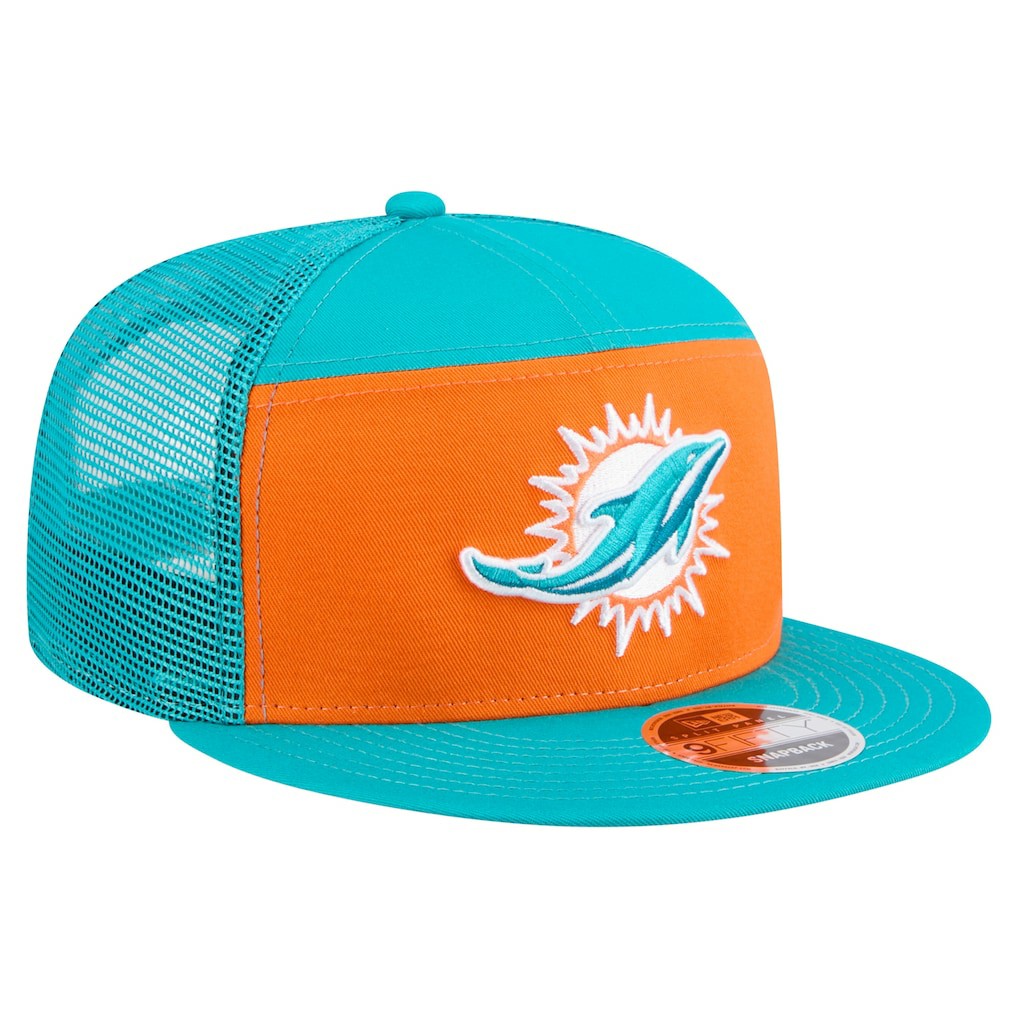 Miami Dolphins New Era Outdoor Split Panel 9FIFTY Snapback Hat