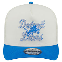 Detroit Lions New Era Chainstitch A-Frame 9FIFTY Adjustable Hat