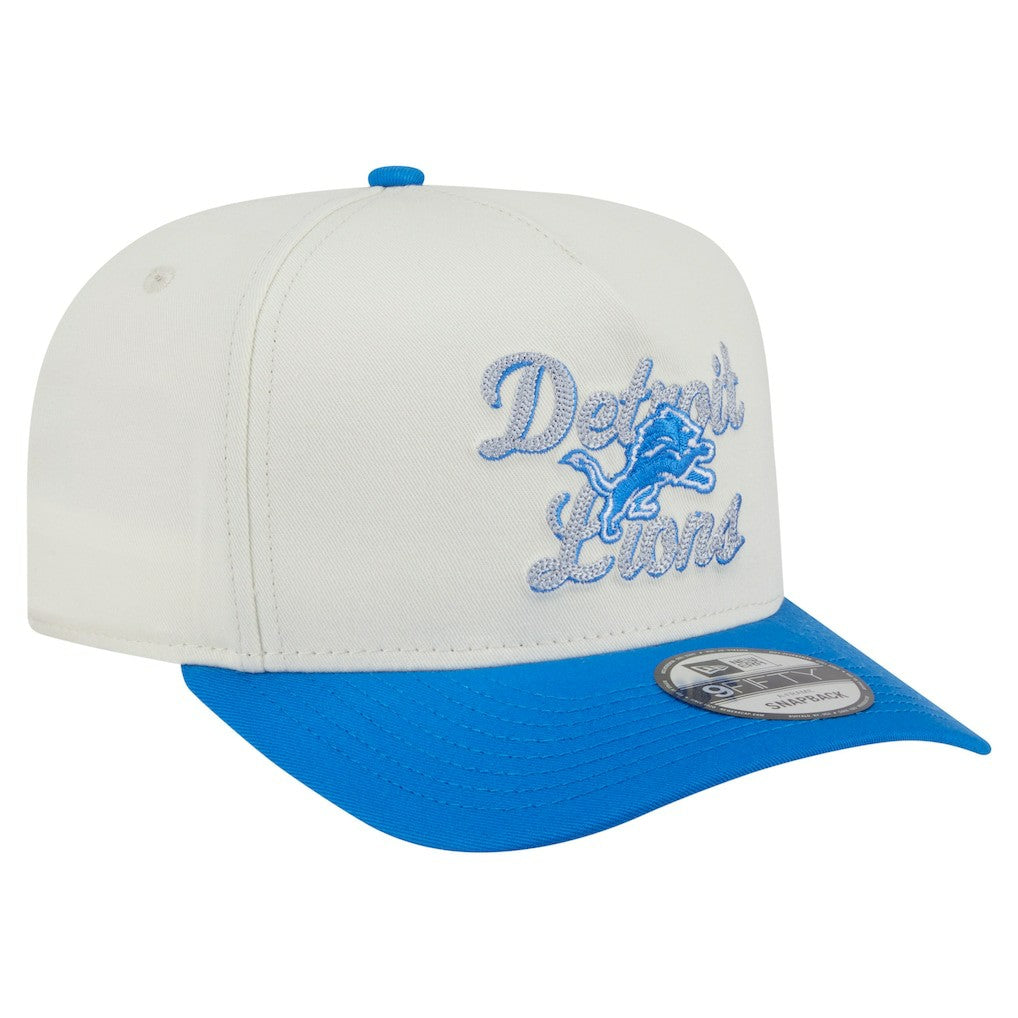 Detroit Lions New Era Chainstitch A-Frame 9FIFTY Adjustable Hat