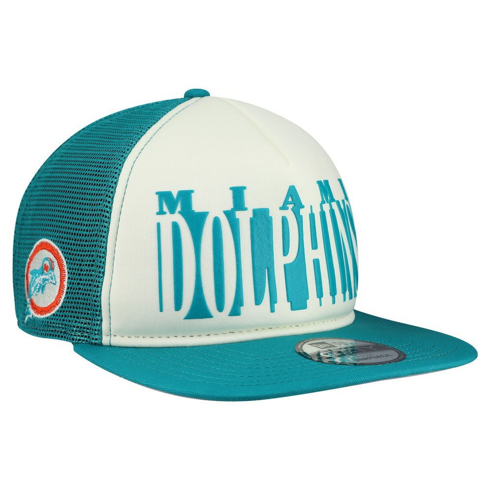 Miami Dolphins New Era Throwback Cutout A-Frame 9FIFTY Snapback Hat