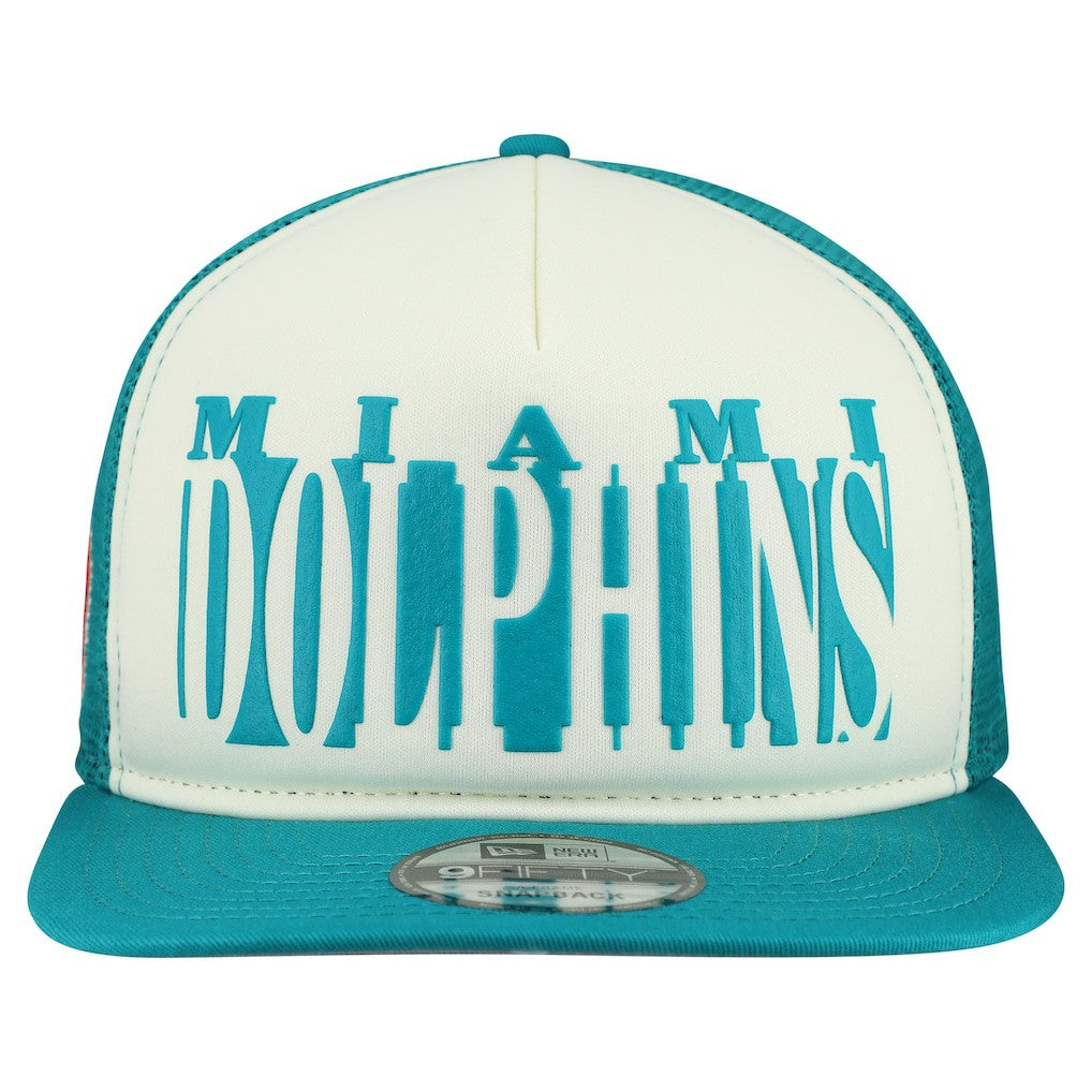 Miami Dolphins New Era Throwback Cutout A-Frame 9FIFTY Snapback Hat