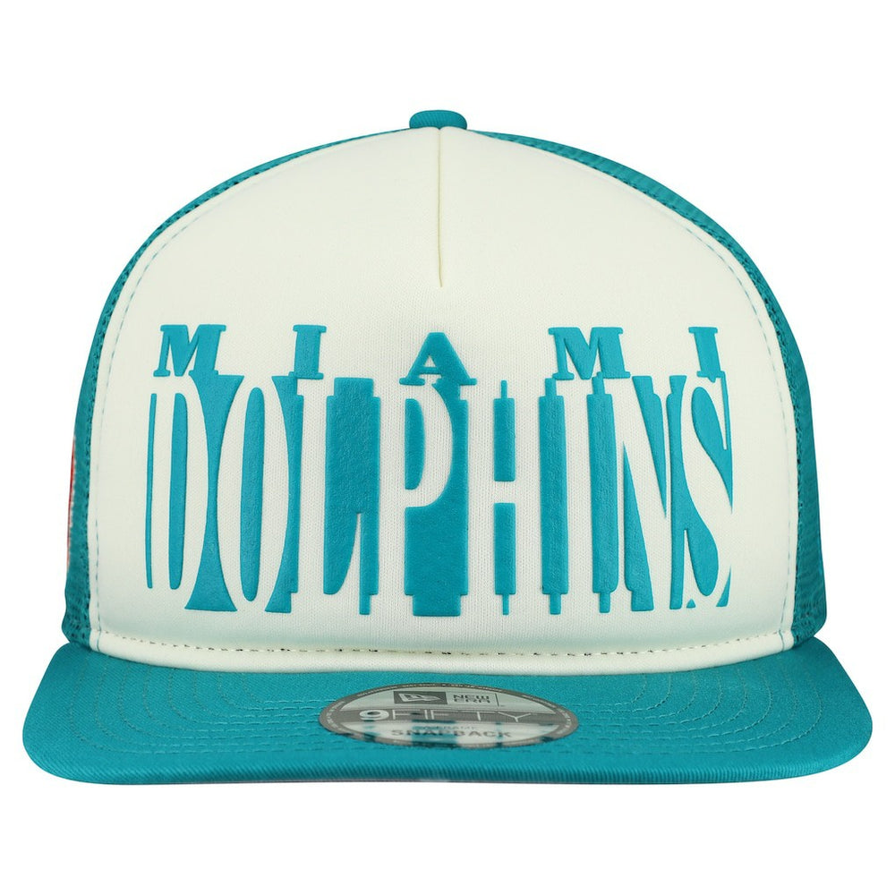 Miami Dolphins New Era Throwback Cutout A-Frame 9FIFTY Snapback Hat