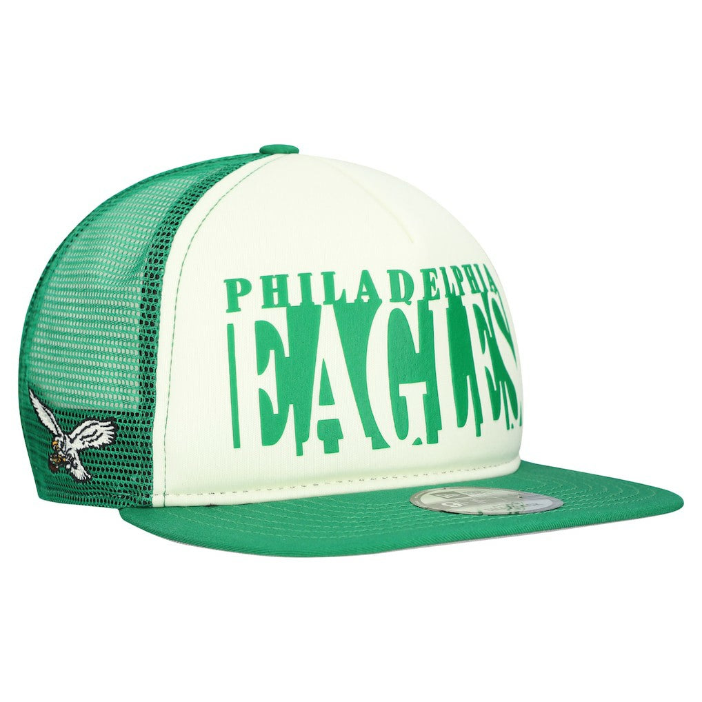 Philadelphia Eagles New Era Throwback Cutout A-Frame 9FIFTY Snapback Hat