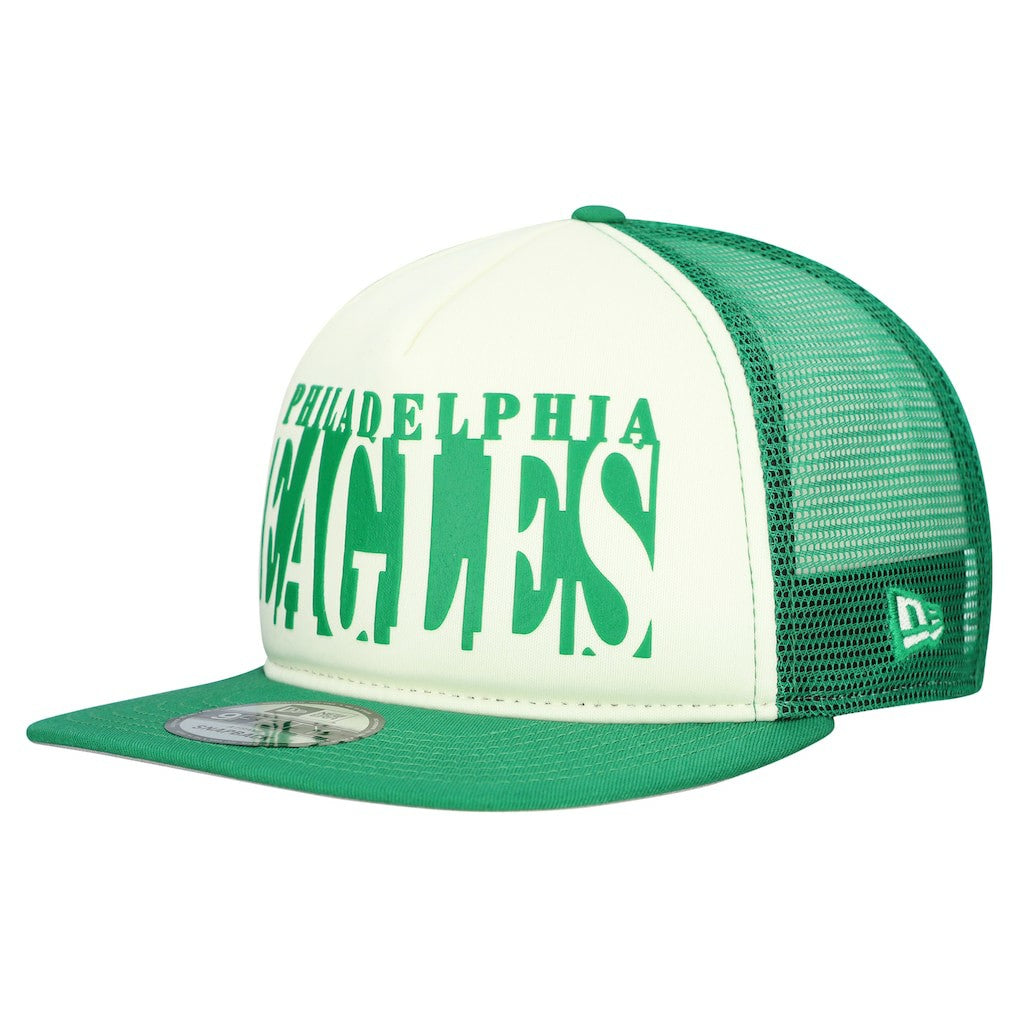 Philadelphia Eagles New Era Throwback Cutout A-Frame 9FIFTY Snapback Hat