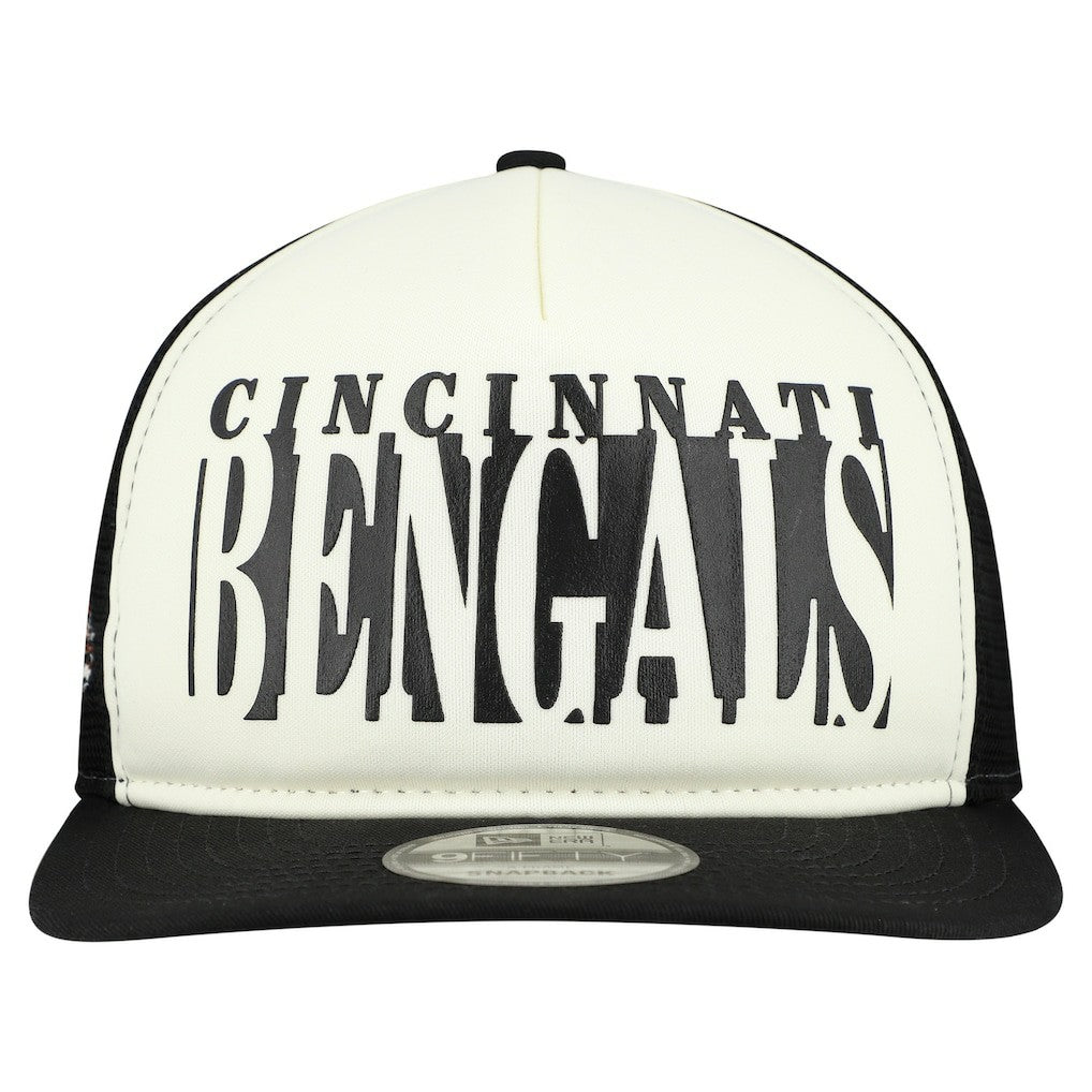 Cincinnati Bengals New Era Throwback Cutout A-Frame 9FIFTY Snapback Hat