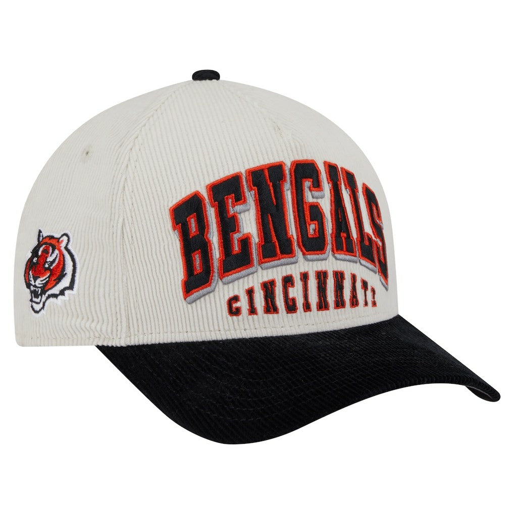 Cincinnati Bengals New Era Head Two-Tone Sided Corduroy 9FORTY A-Frame Adjustable Hat
