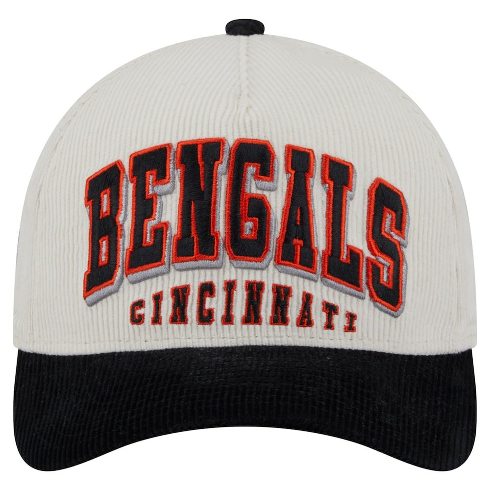 Cincinnati Bengals New Era Head Two-Tone Sided Corduroy 9FORTY A-Frame Adjustable Hat