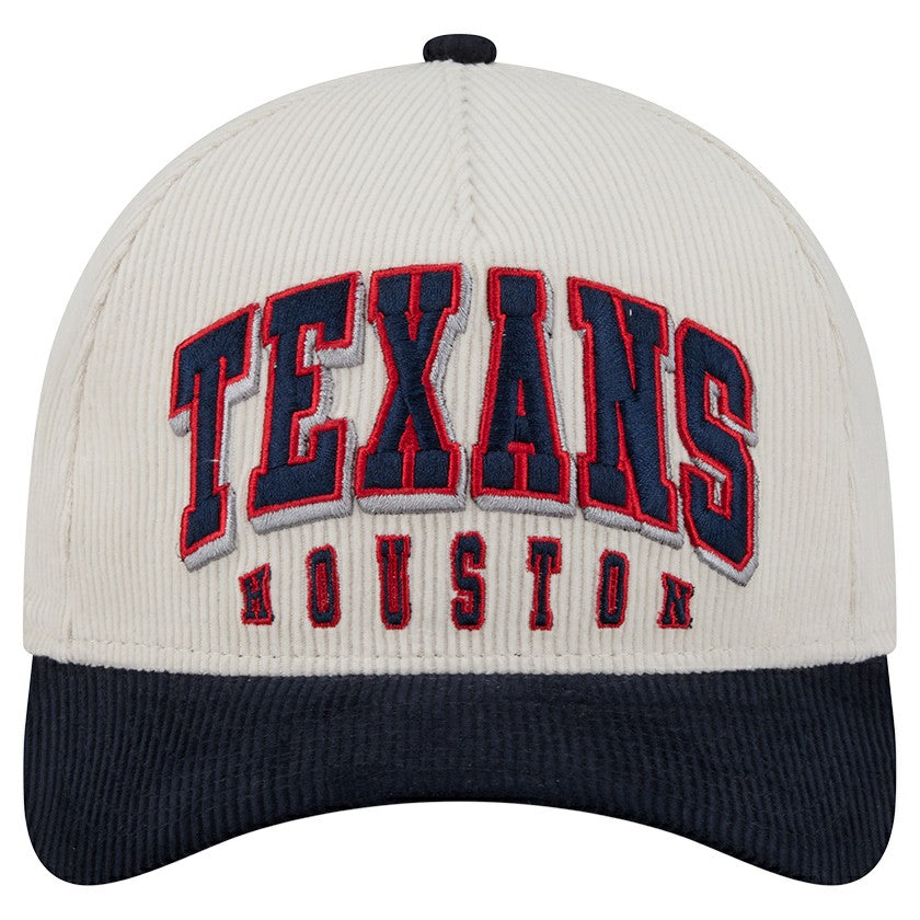 Houston Texans New Era Two-Tone Sided Corduroy 9FORTY A-Frame Adjustable Hat