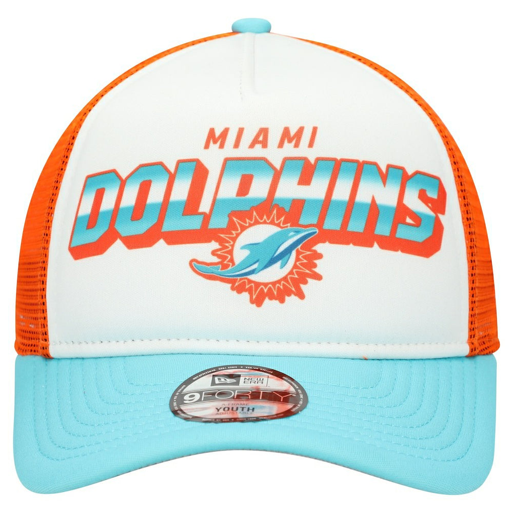 Miami Dolphins New Era Youth Streak 9FORTY A-Frame Adjustable Hat
