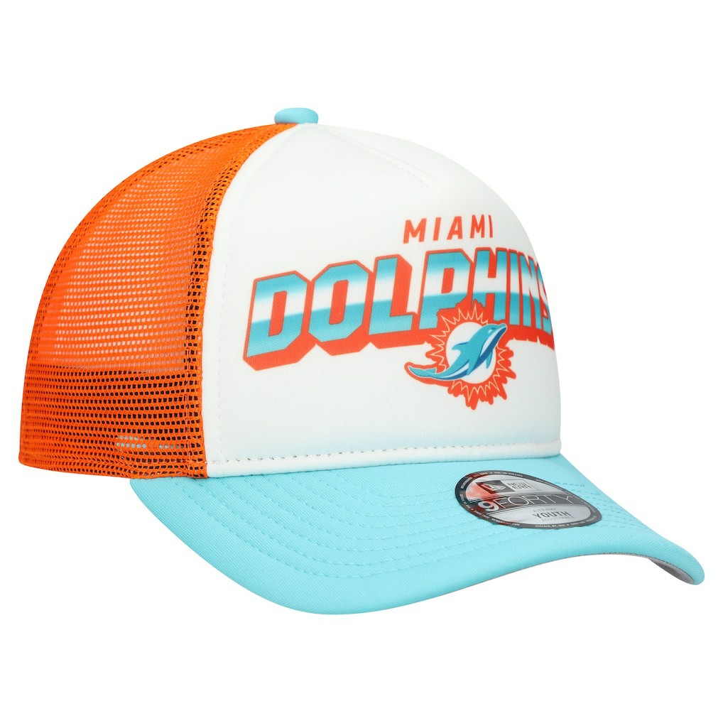 Miami Dolphins New Era Youth Streak 9FORTY A-Frame Adjustable Hat