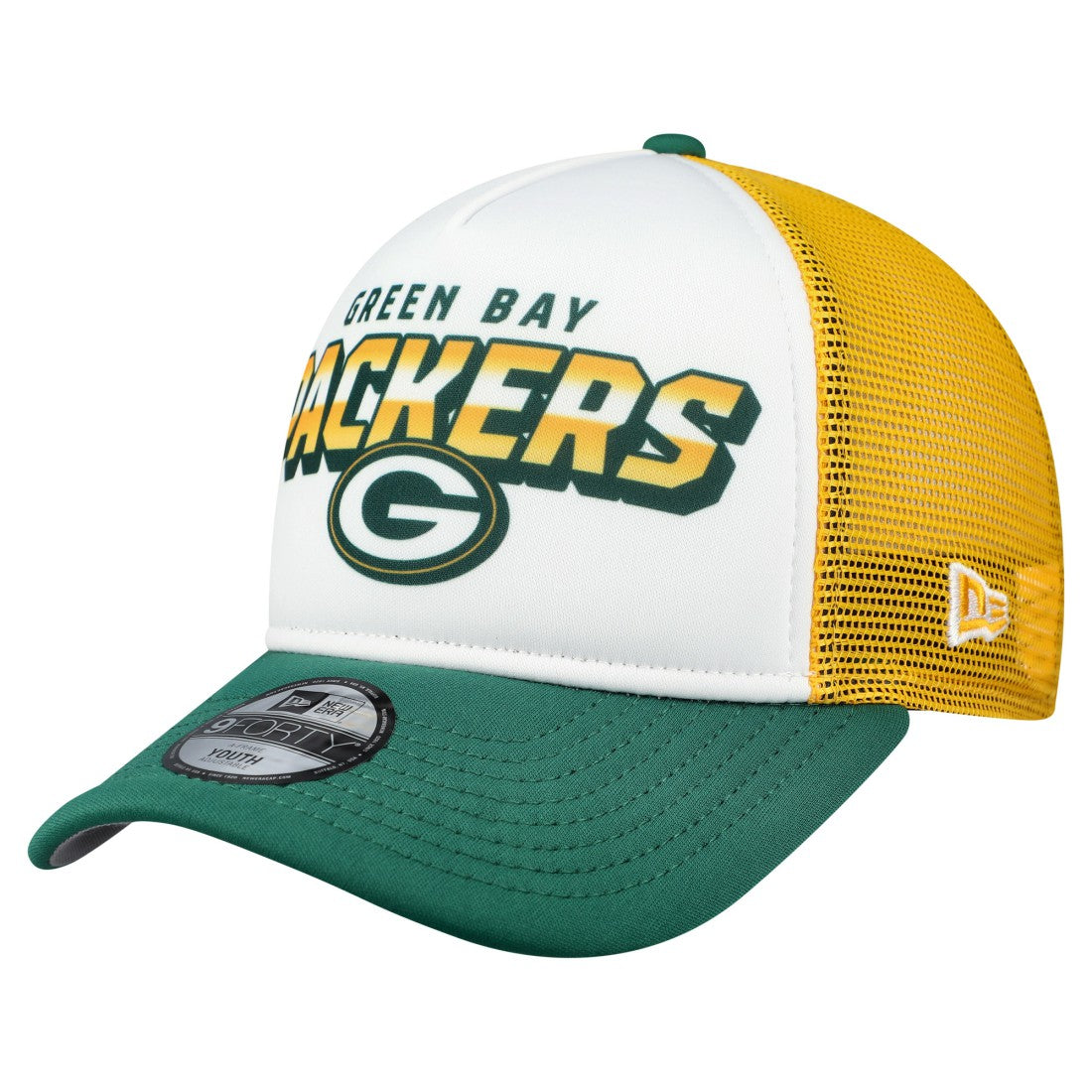 Green Bay Packers New Era Youth Streak 9FORTY A-Frame Adjustable Hat