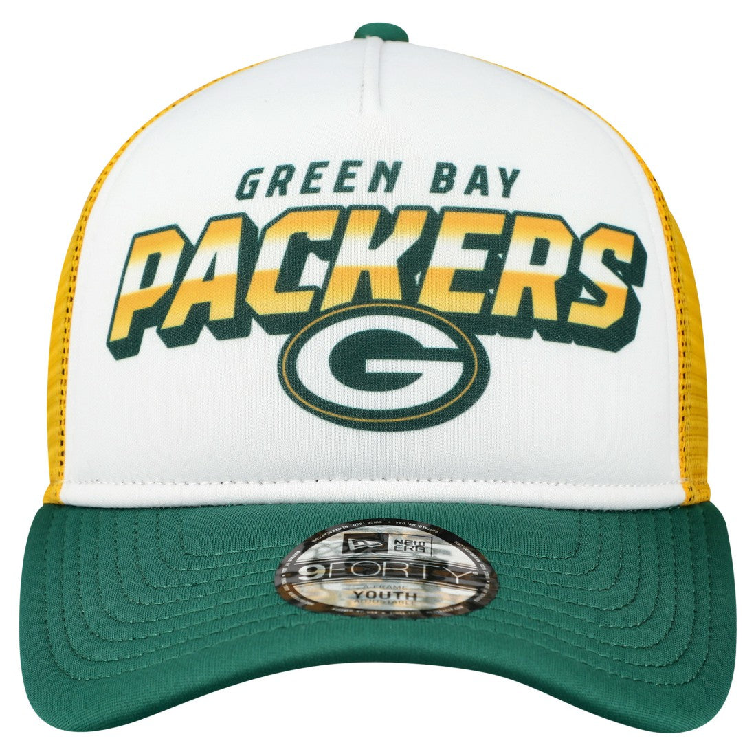 Green Bay Packers New Era Youth Streak 9FORTY A-Frame Adjustable Hat