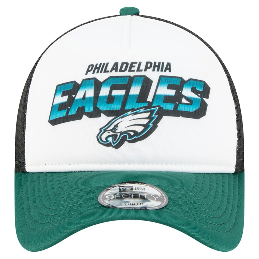 Philadelphia Eagles New Era Youth Streak 9FORTY A-Frame Adjustable Hat