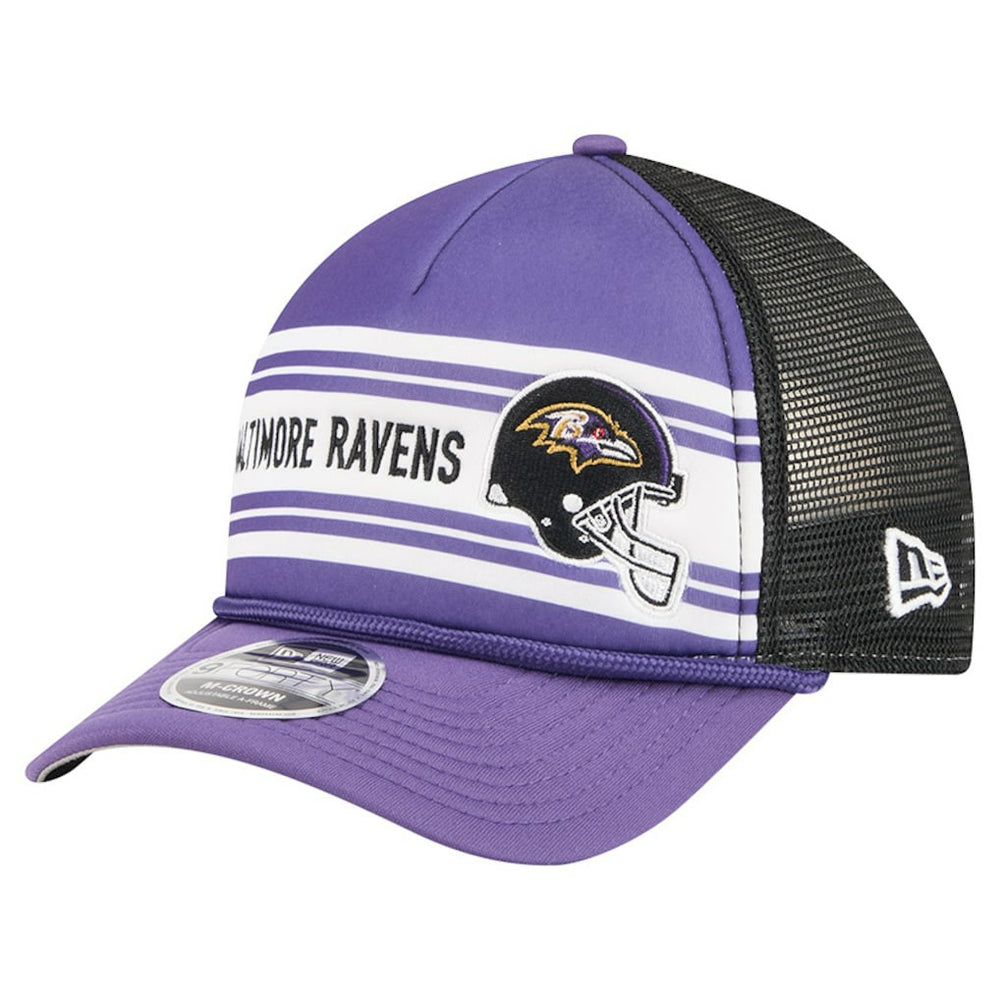 Baltimore Ravens New Era Linear A-Frame 9FORTY Adjustable Hat