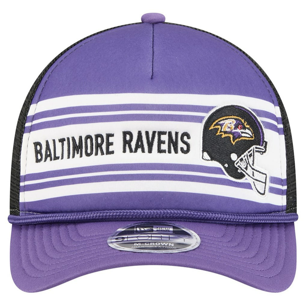 Baltimore Ravens New Era Linear A-Frame 9FORTY Adjustable Hat