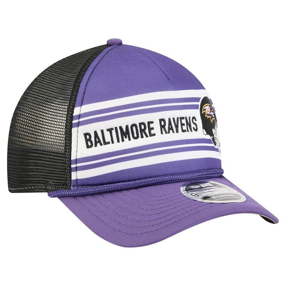 Baltimore Ravens New Era Linear A-Frame 9FORTY Adjustable Hat