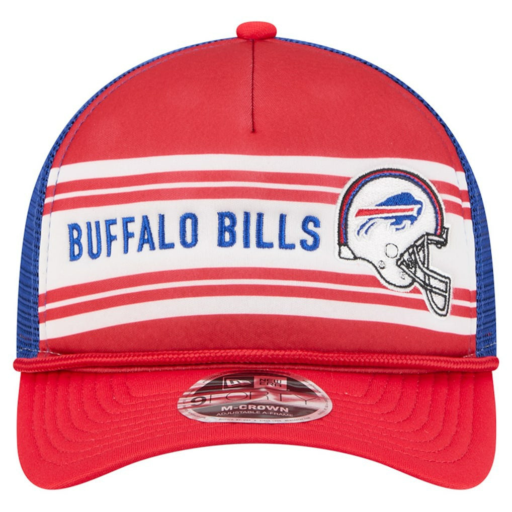 Buffalo Bills New Era Linear A-Frame 9FORTY Adjustable Hat