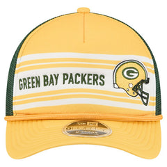 Green Bay Packers New Era Linear A-Frame 9FORTY Adjustable Hat