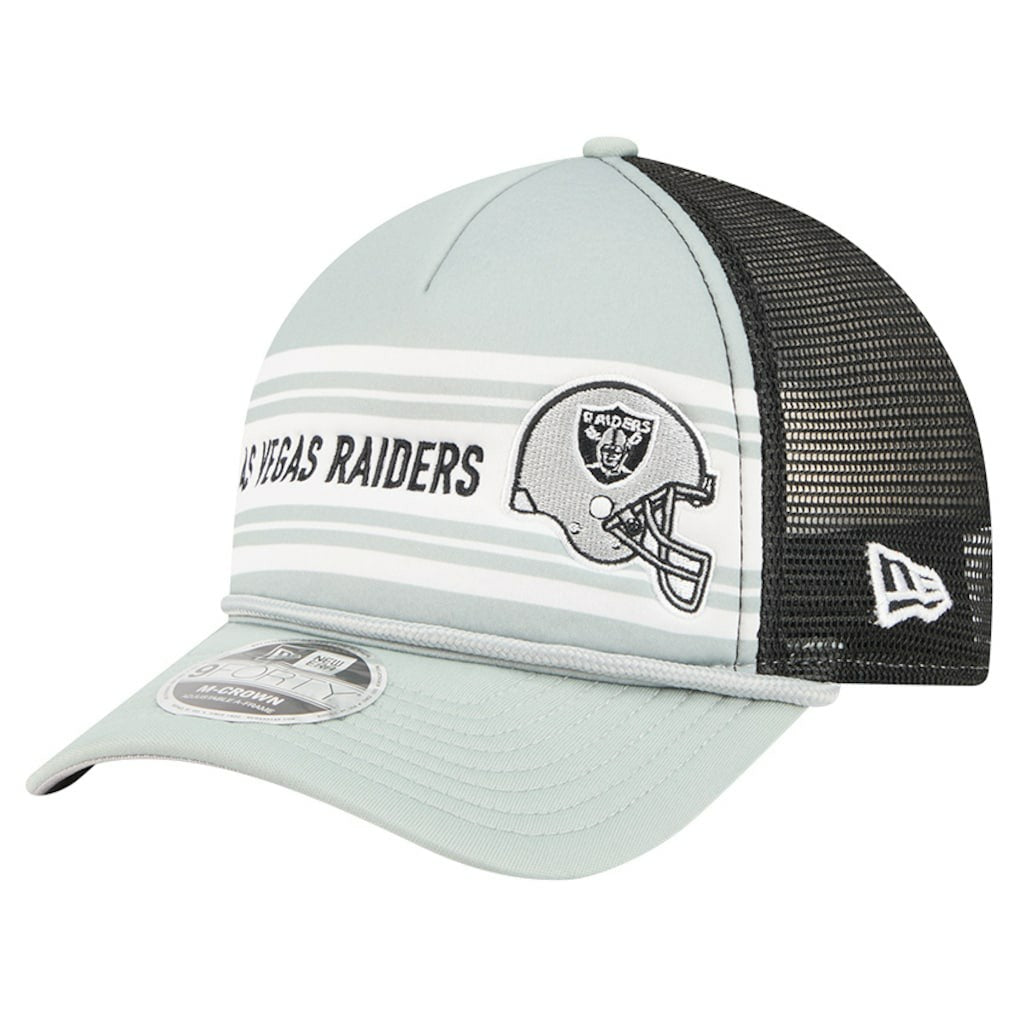 Las Vegas Raiders New Era Linear A-Frame 9FORTY Adjustable Hat