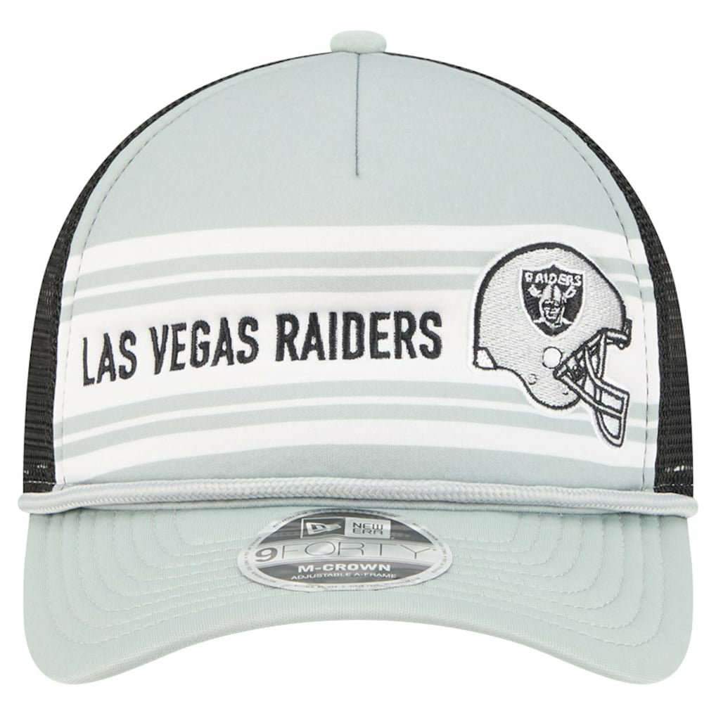 Las Vegas Raiders New Era Linear A-Frame 9FORTY Adjustable Hat