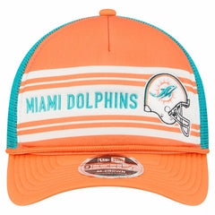 Miami Dolphins New Era Linear A-Frame 9FORTY Adjustable Hat